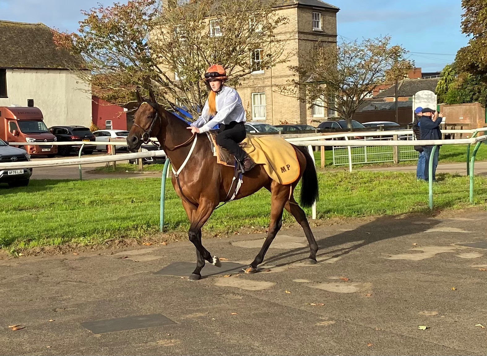 Tiffany was seen on the gallops during the Henry Cecil Newmarket Open Day