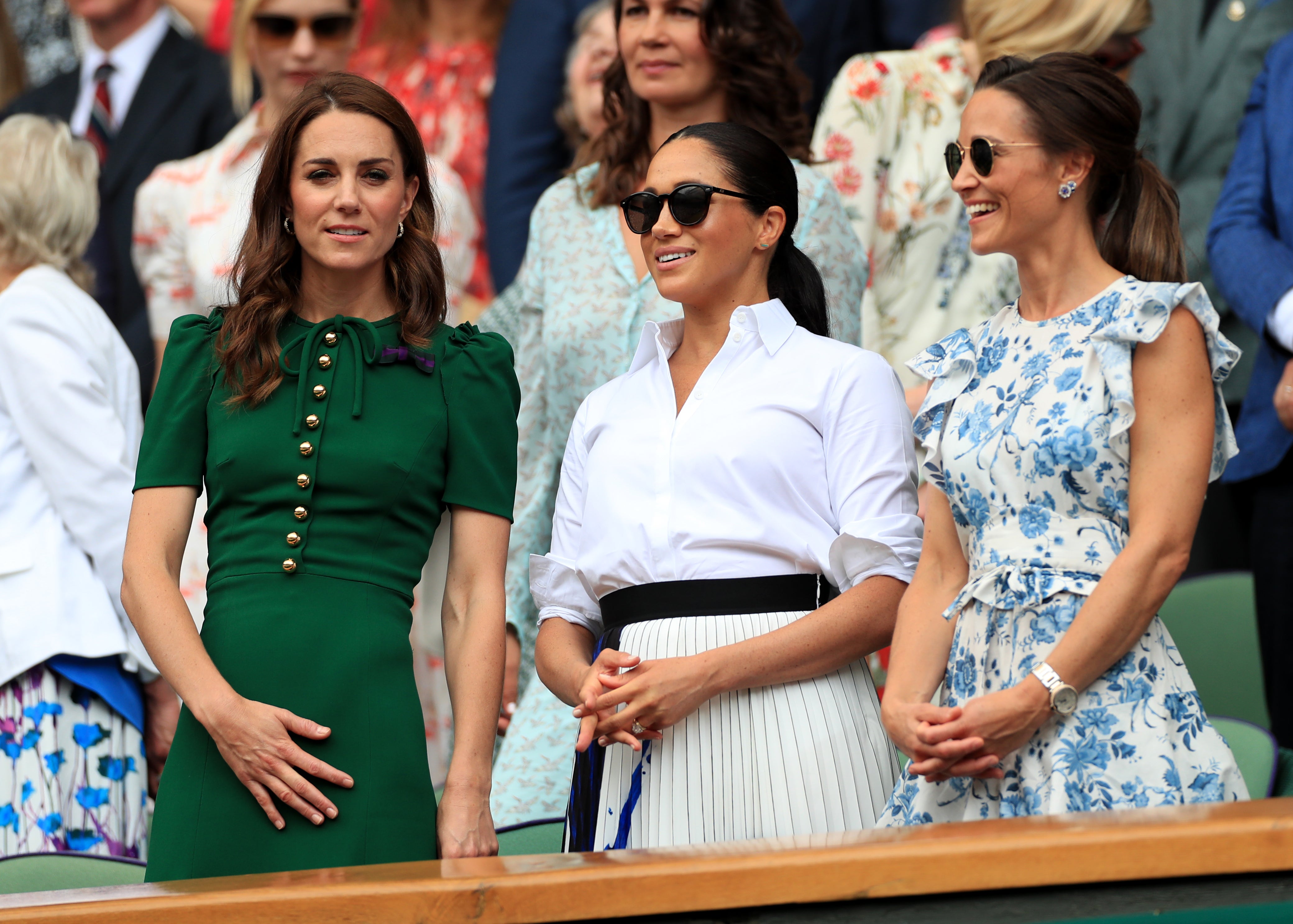 Meghan, Kate and Kate’s sister, Pippa attend Wimbledon in 2019