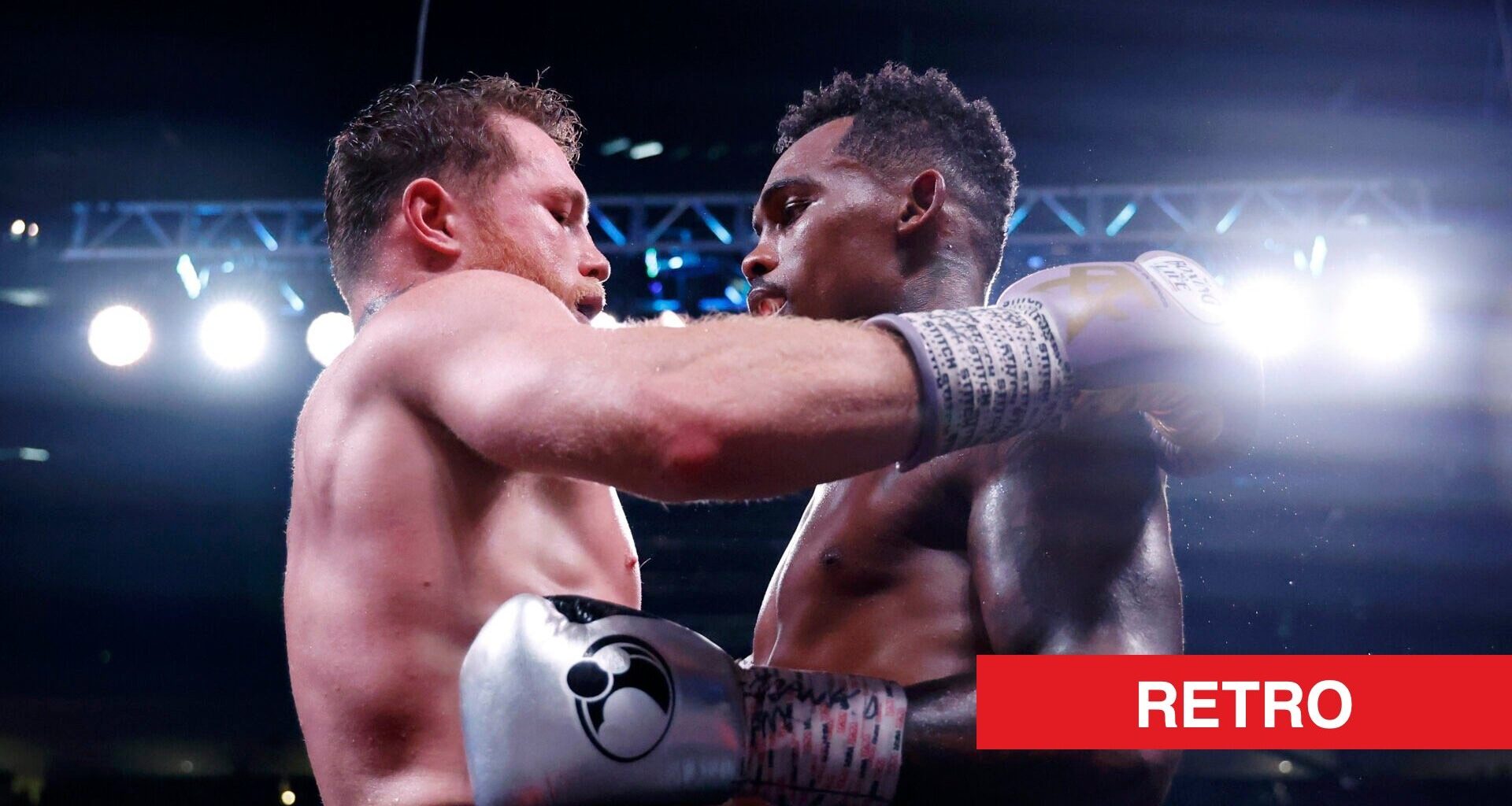 Canelo Alvarez and Jermell Charlo embrace following fight