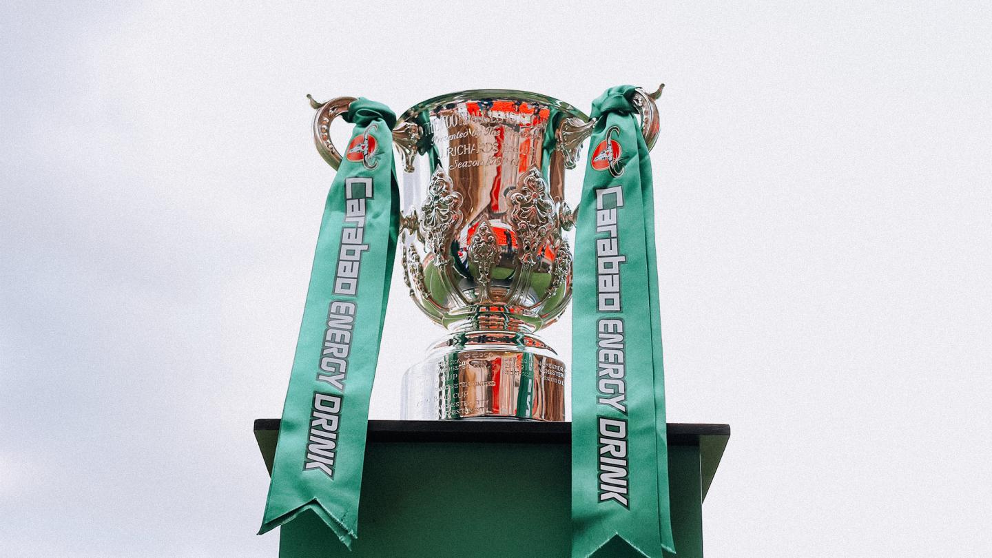 The Carabao Cup trophy on display