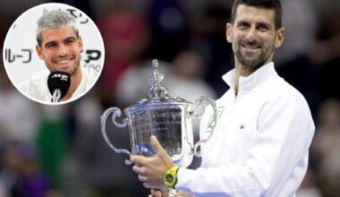 Carlos Alcaraz states if he has his eyes on trying to break Novak Djokovic's Grand Slam title record