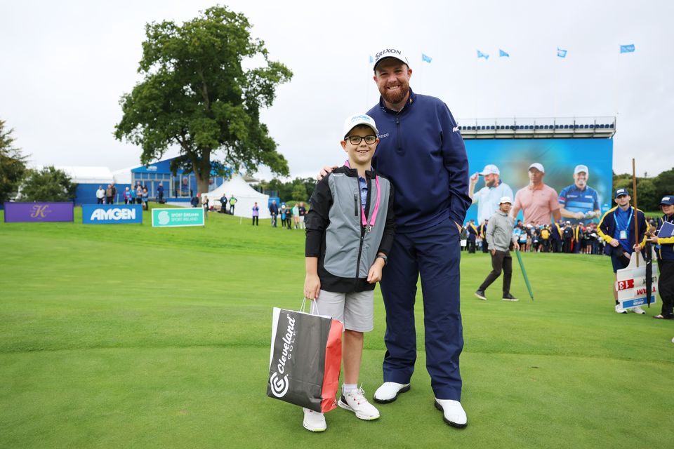 Dáire Coyle with golfer Shane Lowry before the Amgen Irish Open 2025 at The K Club. Photo: Getty
