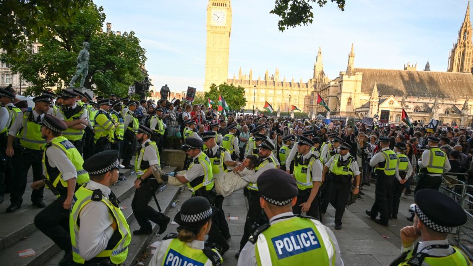 Almost 900 protesters arrested in London as Palestine Action repression deepens