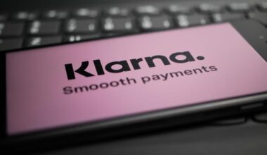 Klarna logo displayed on a smartphone screen