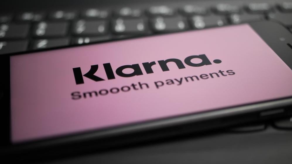 Klarna logo displayed on a smartphone screen