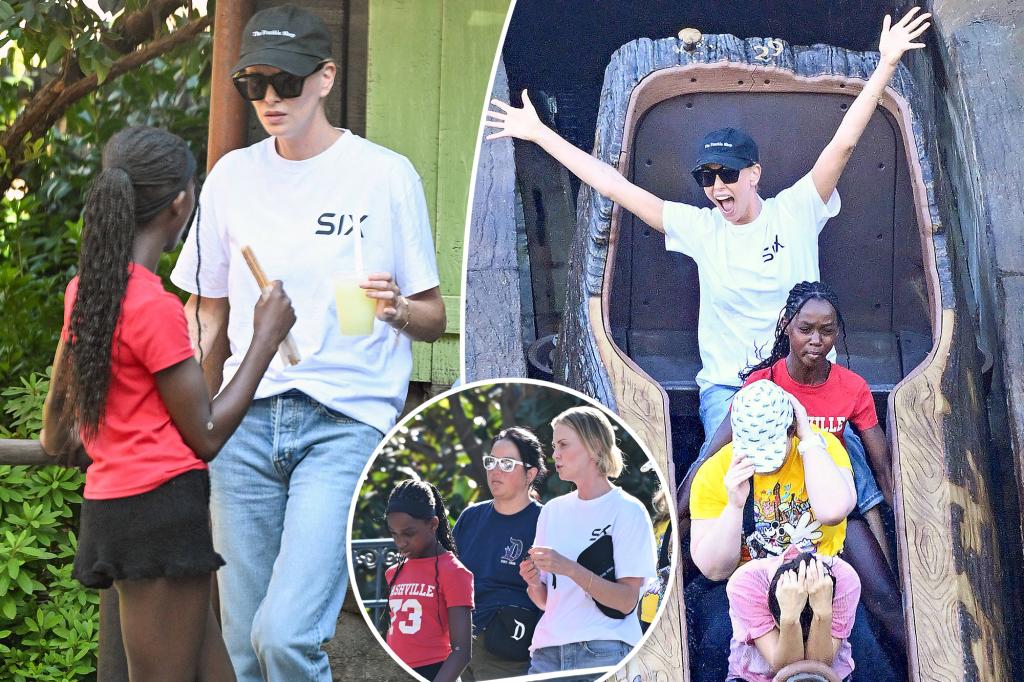 Charlize Theron takes daughter Jackson, 12, to Disneyland in rare public outing