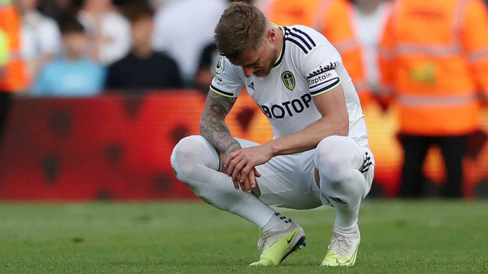 Liam Cooper playing for Leeds United