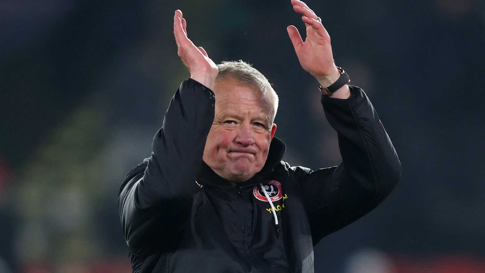 Chris Wilder applauding