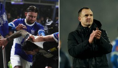 Alfie May reacts to big Ryan Allsop moment at Birmingham City
