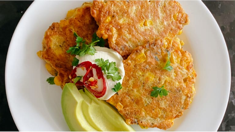 Claire Turnbull's corn and mussel fritters. (See recipe on claireturnbull.co.nz)