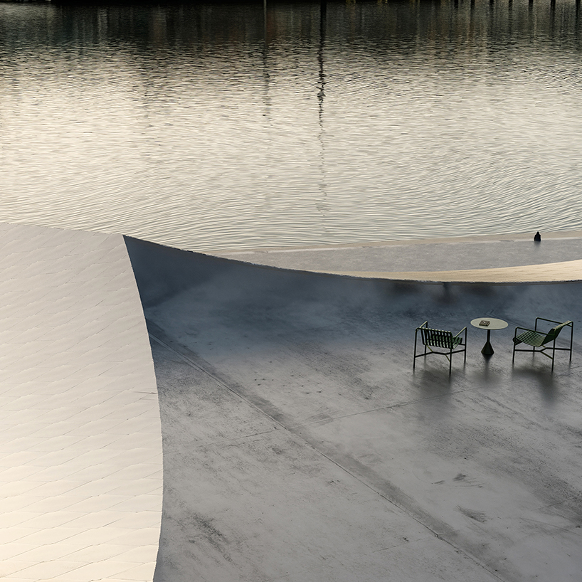 textured glass skin forms into curved roof for cossement cardoso's helsinki museum concept
