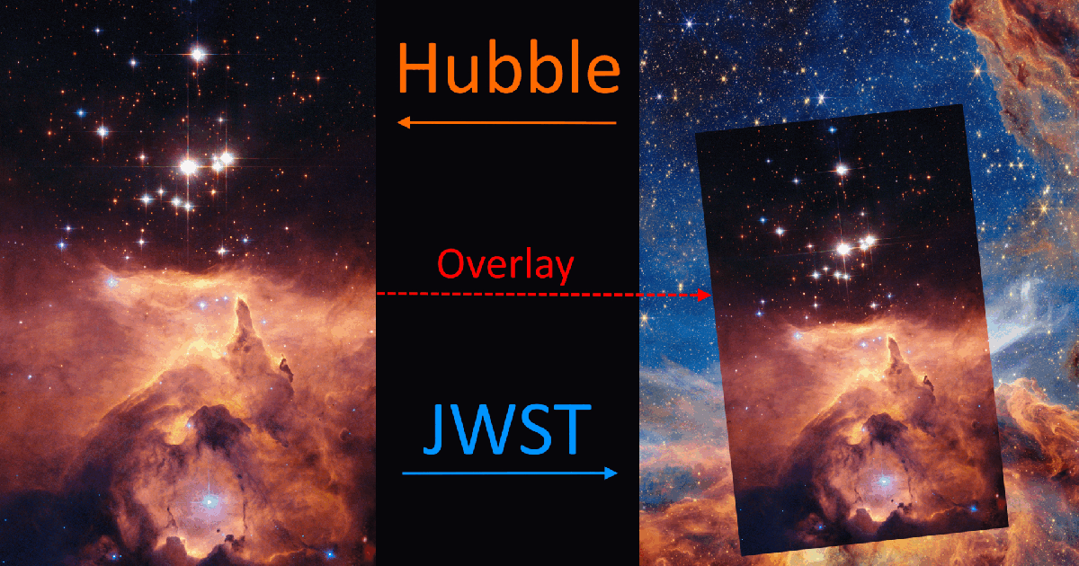 JWST improves, surpasses Hubble's view of Pismis 24