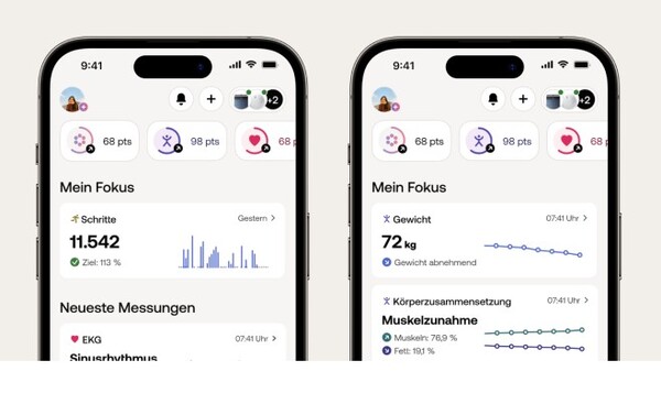 The Withings app now puts important metrics in focus. (Image source: Withings)