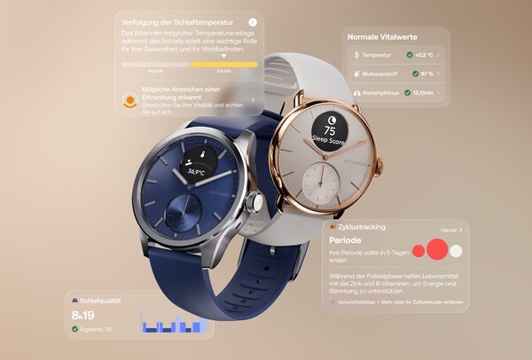The Withings ScanWatch 2 has an updated operating system which brings new features. (Image source: Withings)