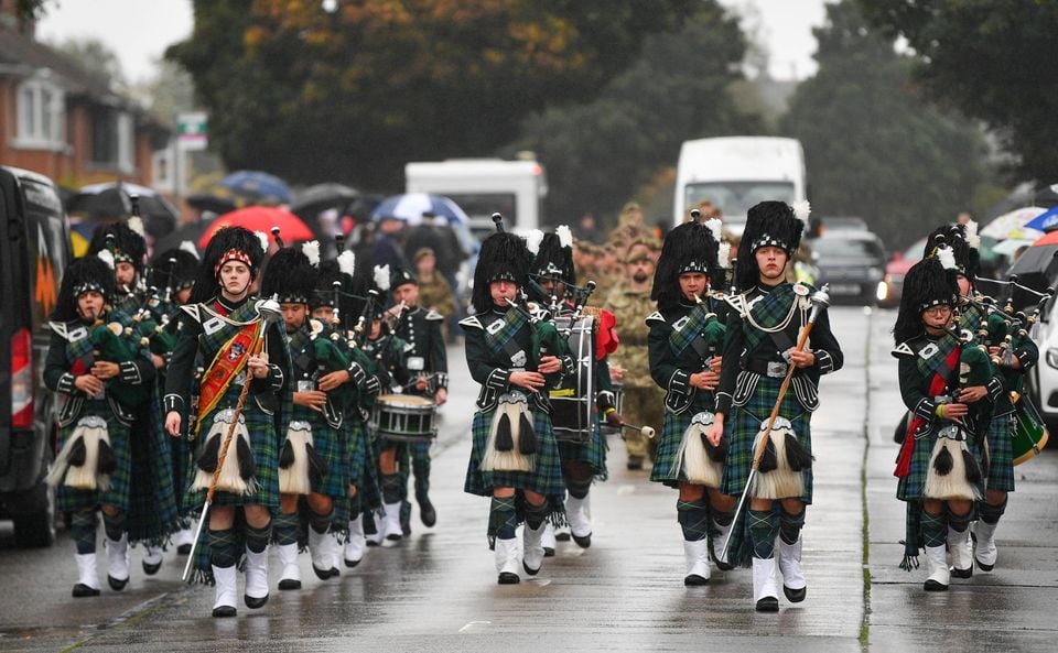 Anniversary of Irish Guards laying down of colours. Andrew McCarroll/ Pacemaker Press