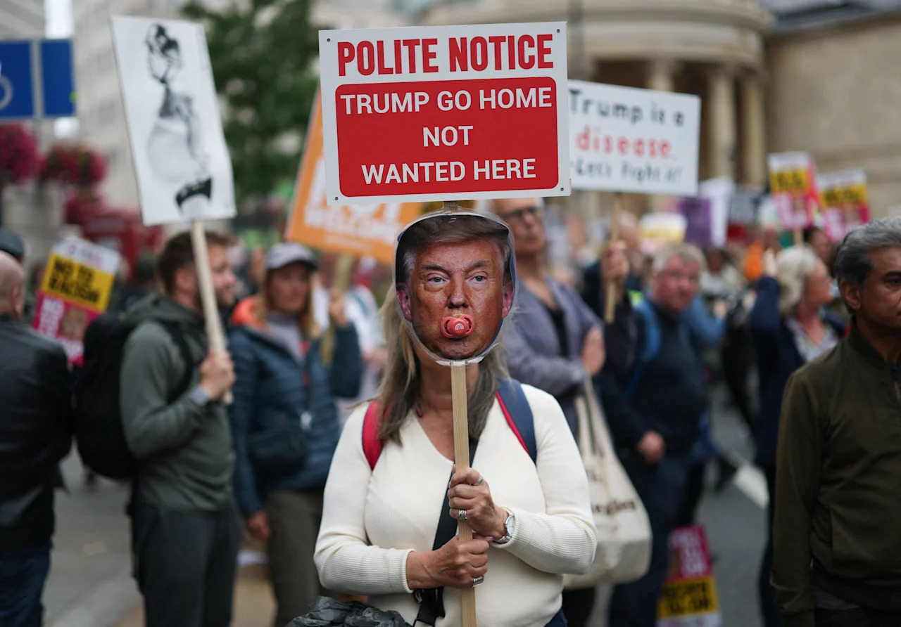 A demonstrator at a 