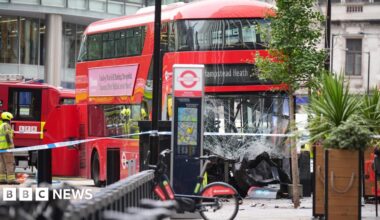London bus crash latest: Pedestrians injured in bus collision in Victoria