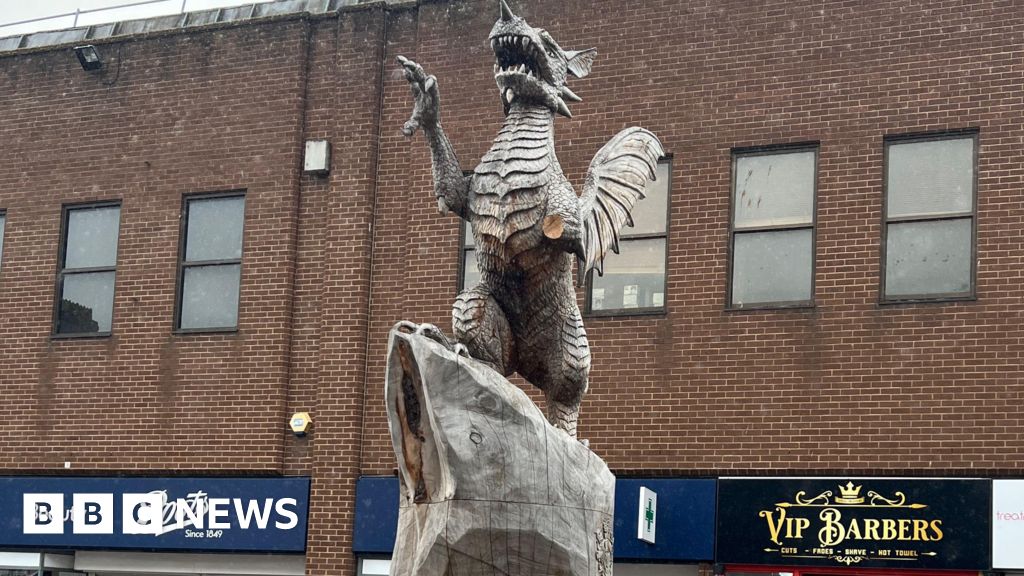 County's dragon sculpture damaged with saw