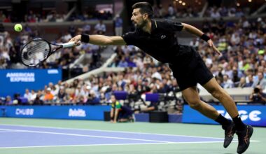 Novak Djokovic needs just three sets to oust Jan-Lennard Struff in the fourth round of the US Open Sunday evening.