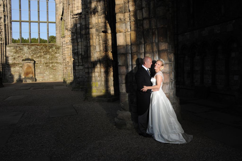 EDINBURGH, UNITED KINGDOM - JULY 30: (NO SALES)  In this handout image supplied by Zara Phillips and Mike Tindall, England rugby captain Mike Tindall and Zara Phillips are pictured in Holyrood Abbey, Palace of Holyroodhouse after their marriage at Canonga