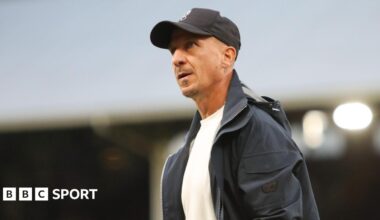 Gerhard Struber walks with his hand in his pocket at the end of a match
