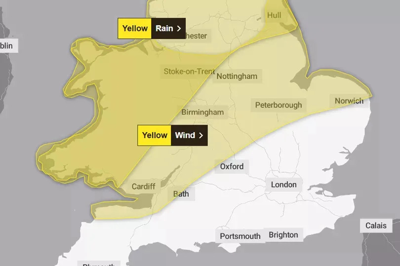 Two yellow weather alerts have been issued for the West Midlands