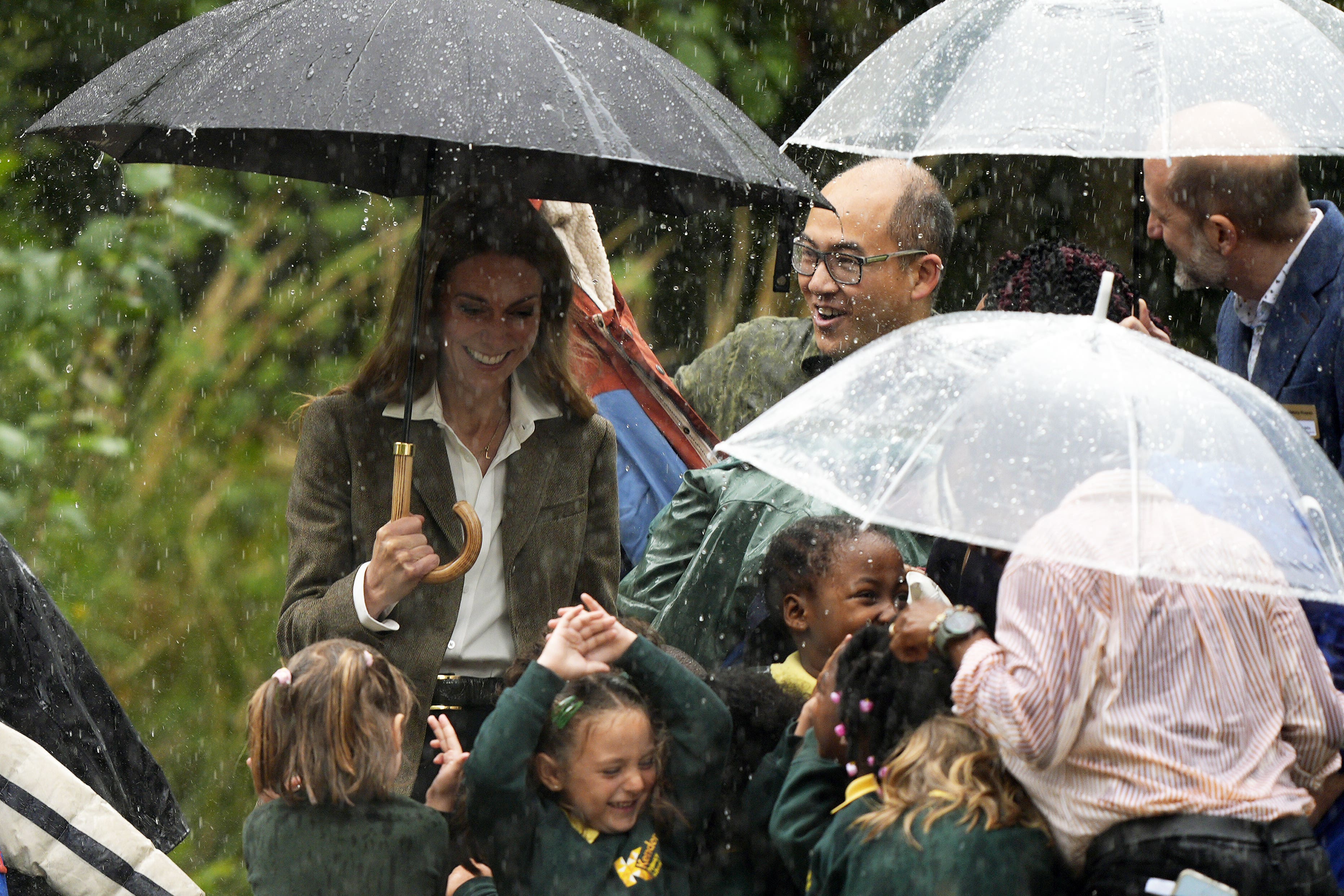 The Princess of Wales during a visit to the Natural History Museum’s newly transformed gardens in London (Aaron Chown/PA)