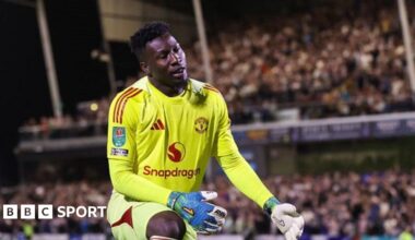 Andre Onana's only appearance for Manchester United this season came in the Carabao Cup second-round defeat at Grimsby
