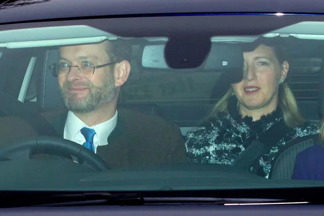 Indigo/Getty Lord Nicholas Windsor and Lady Nicholas Windsor attend a Christas lunch for members of the royal family hosted by Queen Elizabeth at Buckingham Palace on Dec. 19, 2012.