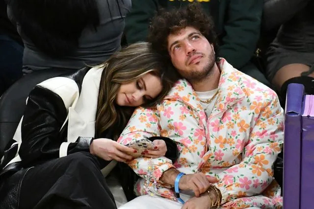 Allen Berezovsky/Getty Selena Gomez and Benny Blanco in January 2024