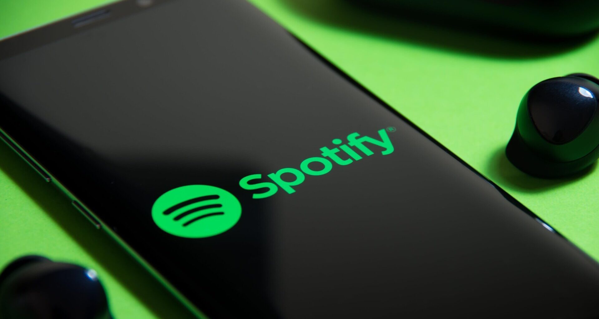 Spotify logo displayed on a smart phone