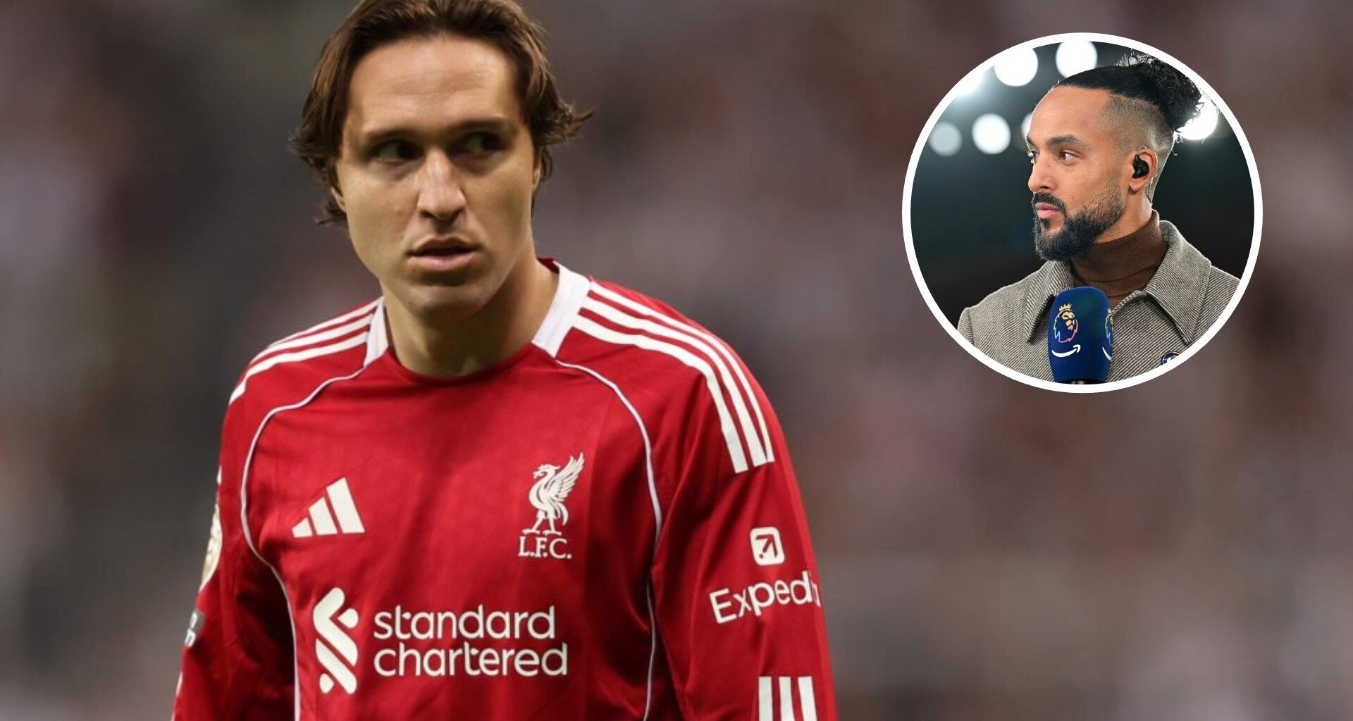 Theo Walcott was visibly shocked after hearing Federico Chiesa Liverpool verdict