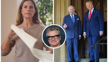 Colin Firth’s ex-wife denounces King Charles for Trump state visit