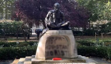 Mahatma Gandhi statue in London vandalised, graffiti appears, Indian mission strongly condemns shameful, violent act