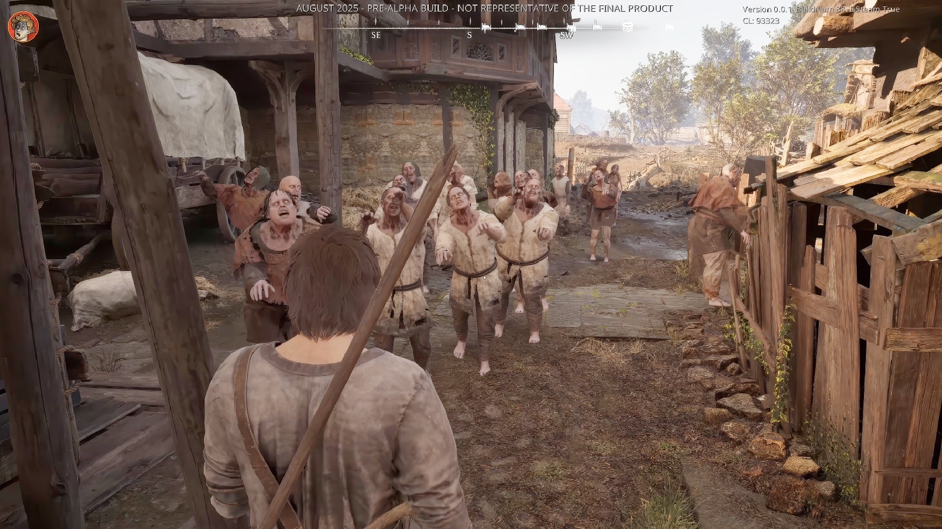 God Save Birmingham: A man faces a line of zombies in medieval clothes