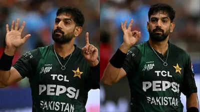 Haris Rauf sparks outrage with '6-0' gesture at Indian fans during fiery India vs Pakistan Asia Cup clash - Watch