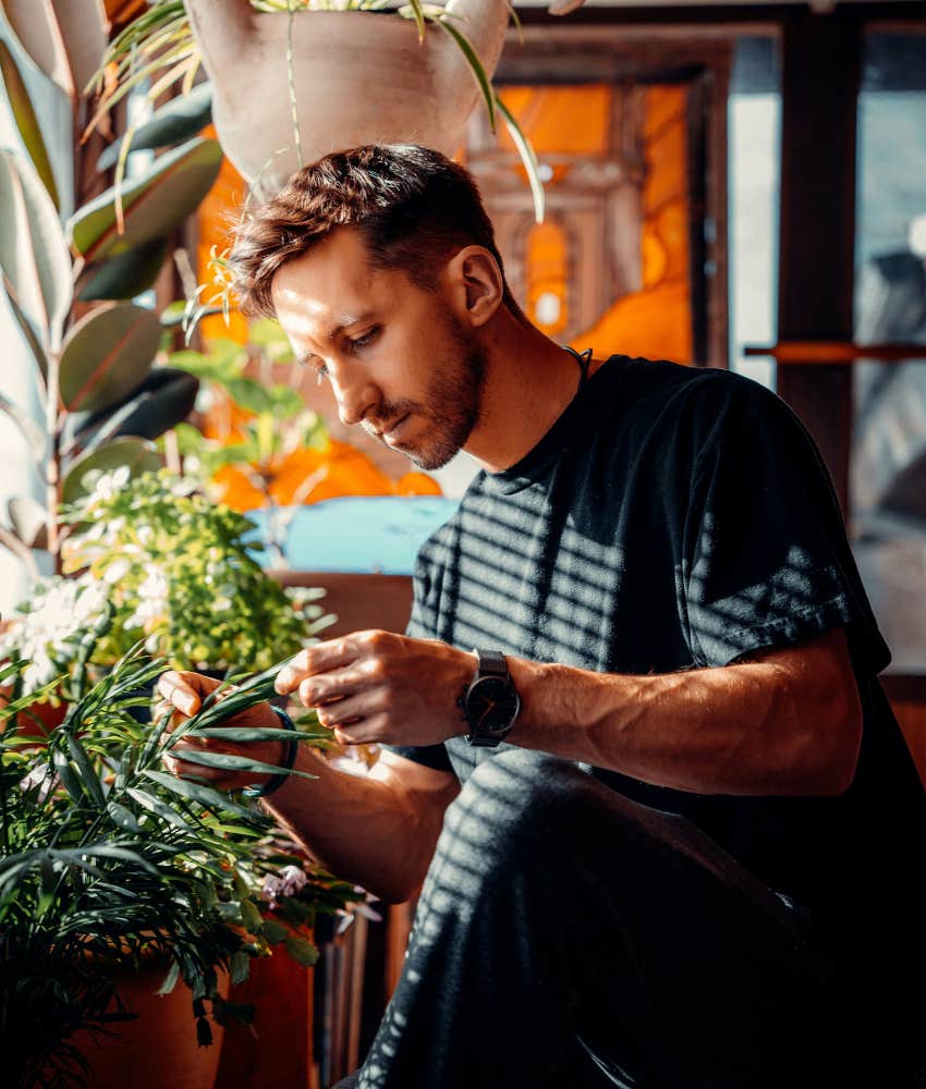 man gardening hobbies anxious people find relaxing others tedious