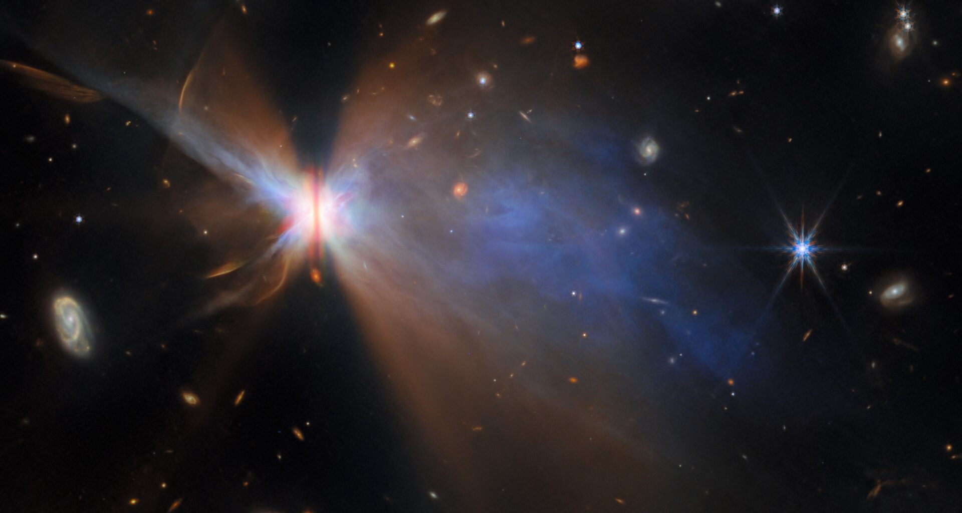 James Webb telescope image of a star that resembles a butterfly