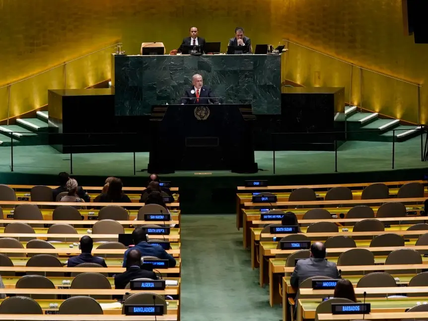 WATCH | Majority of delegations walk out of UN as Netanyahu vows to ‘finish the job’ against Hamas