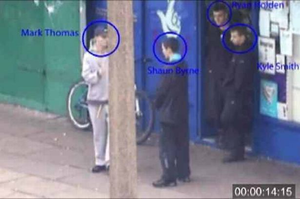 Croxteth Young Guns under surveillance at Moss Way Shops in 2011