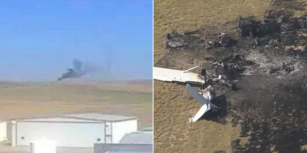 One dead and several injured after two aircraft smash into each other mid-air