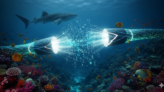 Repair crews face a tough mission as broken undersea cables in the Red Sea disrupt internet and cloud speeds across continents.(AI-generated)