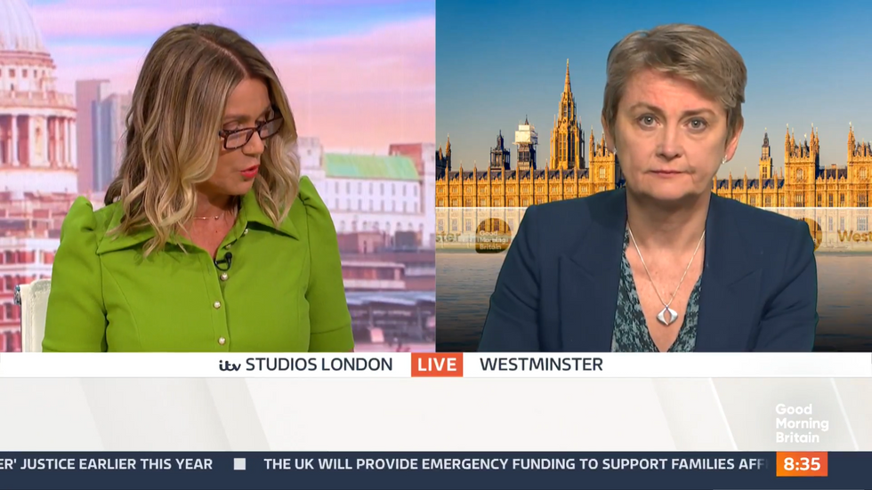 ITV GMB: Susanna Reid and Yvette Cooper