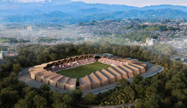 japan's first circular timber soccer stadium to be built in fukushima
