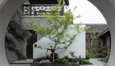B.L.U.E. converts historic chinese cinema into jiangnan house hotel