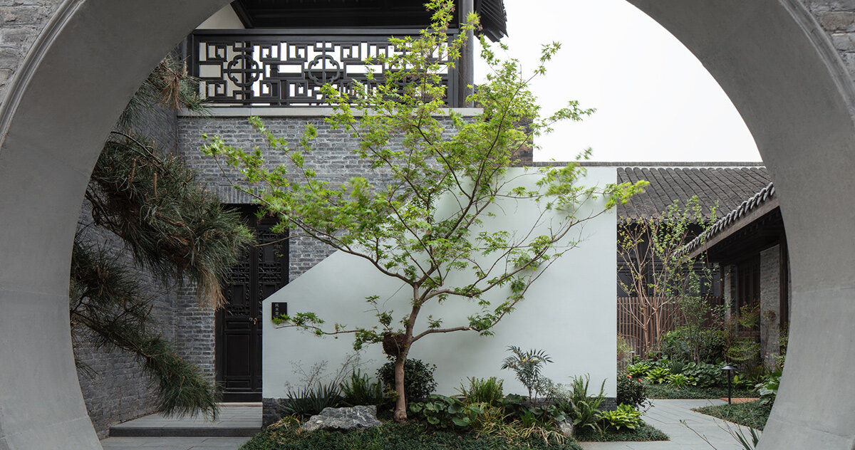 B.L.U.E. converts historic chinese cinema into jiangnan house hotel