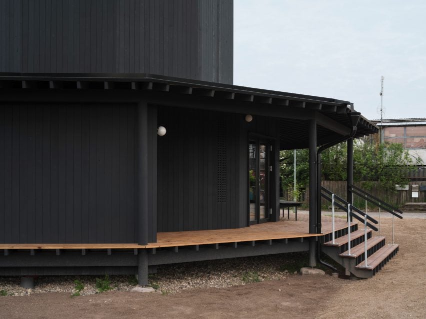 Exterior view of Tiny Church Tolvkanten in Copenhagen