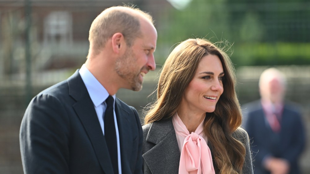 Kate Middleton wears pieces by Burberry, Jigsaw and more for visit to Farnborough Road Infant and Junior School on Sept. 23, 2025 in Southport, England.