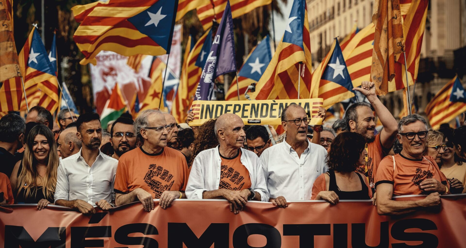 Thousands take to the streets to celebrate Catalonia’s national day - but turnout hits record low as youth support for independence plummets