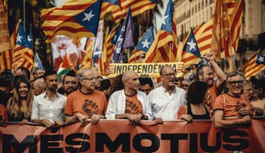 Thousands take to the streets to celebrate Catalonia’s national day - but turnout hits record low as youth support for independence plummets